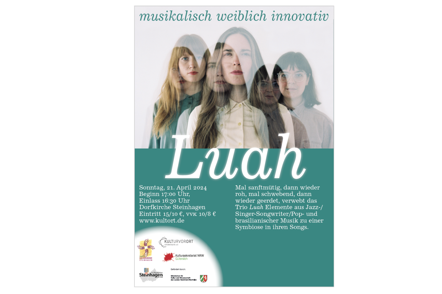 LUAH (Trio), Köln - Reihe „Musikalisch Weiblich Innovativ“